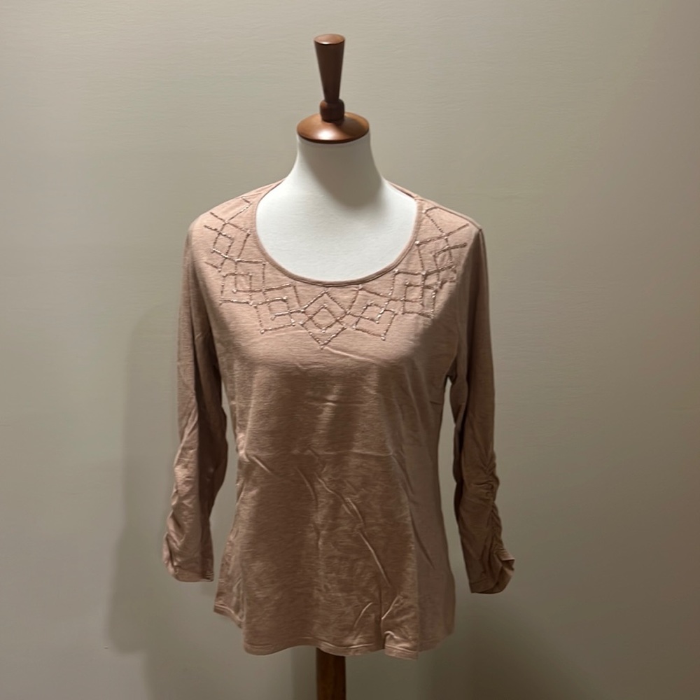 Coldwater Creek embellished long sleeve tee